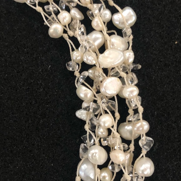 5 strand freshwater pearl necklace - Picture 5 of 8